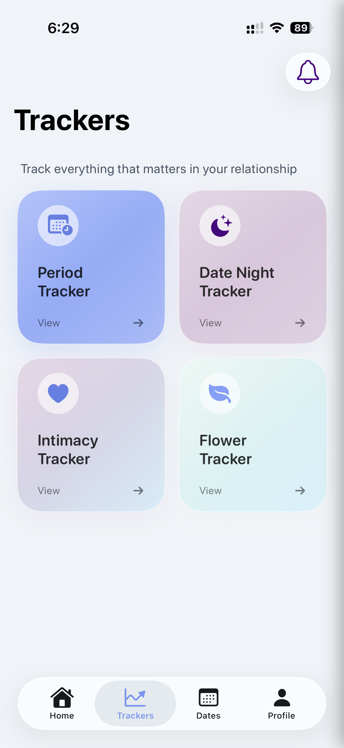 Trackers Screen